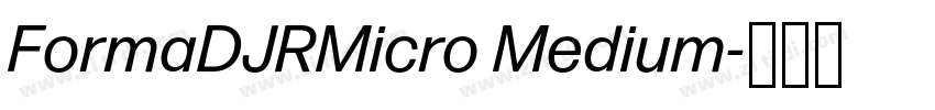 FormaDJRMicro Medium字体转换